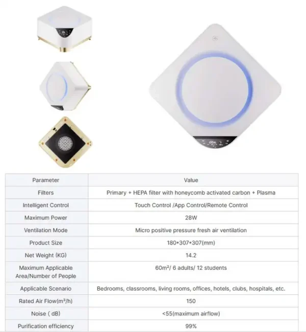 Saving Fresh Air Ventilator, ABS Plastic, G05 - view 3