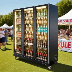 Screen Beverage Viewing Refrigerator, LED, 220V-240V, R290