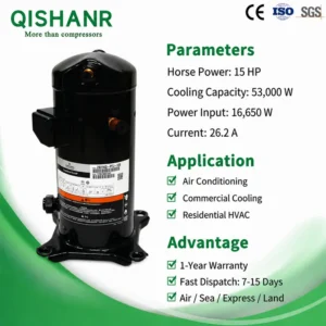 Scroll Compressor, ZR190KCE-TWD-465, R410A