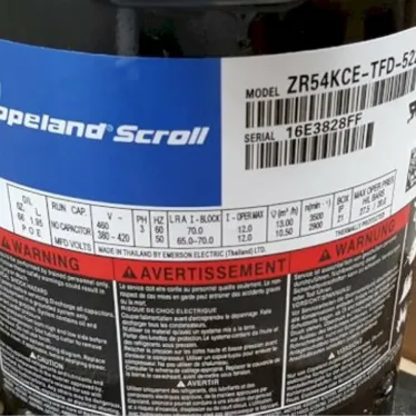 Scroll Compressor, ZR54KCE-TFD-522, 4.5HP, 380-420V, 50Hz - view 2
