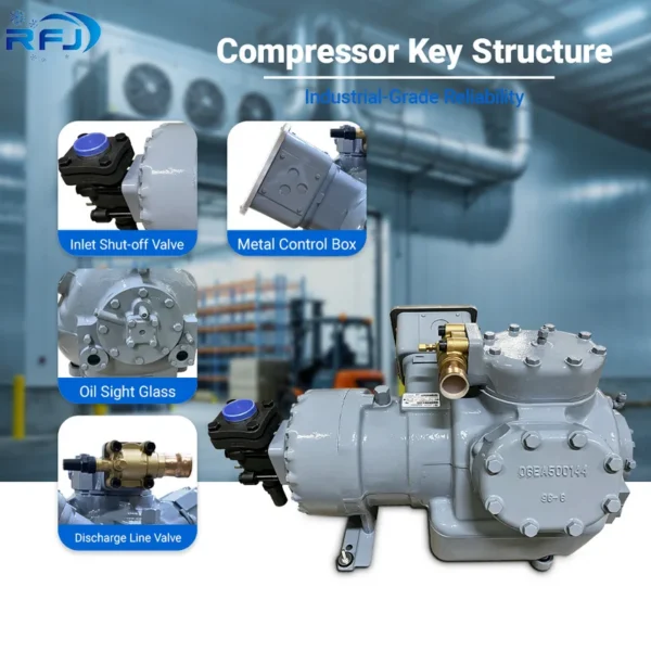 Semi Hermetic Refrigeration Compressor, 06EA265, 25HP - view 3
