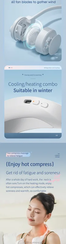 Semiconductor Refrigerating Neck Fan, Portable, 4000mAh - view 2
