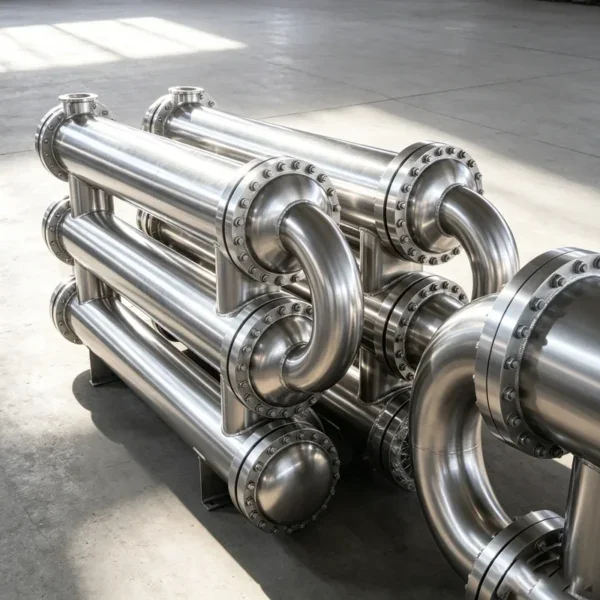 Shell and Tube Heat Exchanger, 220 V, Stainless Steel