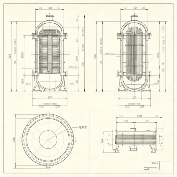 Shell and Tube Heat Exchanger, 220 V, Stainless Steel - view 3
