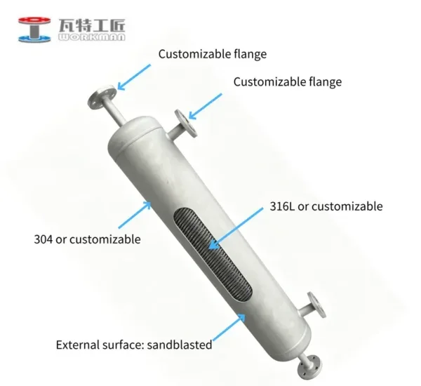 Shell and Tube Heat Exchanger, Stainless, Steel