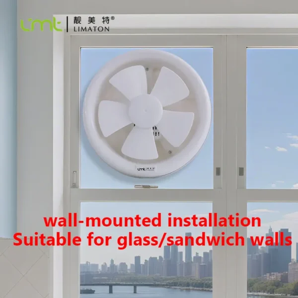 Shutter Ventilation Exhaust Fan, Plastic, Copper, Axial - view 3