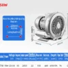 Side Channel Blower, 1HP, 220 V, Electric - view 3