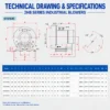 Side Channel Blower, 2HB, 2.2kW, Aluminum - view 6