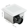 Silent Bathroom Exhaust Fan, Wall, LED, CFM, 20W