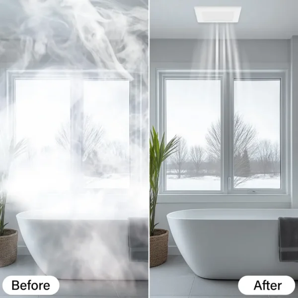 Silent Bathroom Exhaust Fan, Wall, LED, CFM, 20W - view 3