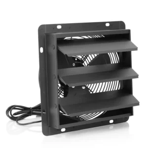 Silent Shutter Exhaust Fan, 350mm, 100-120V, Wall, Aluminum