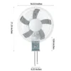 Silent Wall Mounted Fan, AC90-265V~, Electric - view 2