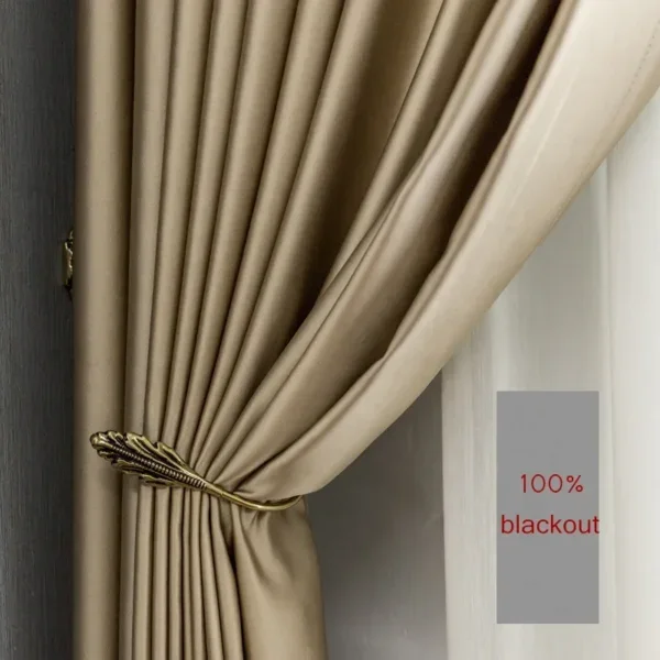 Silk Blackout Ready Curtain, 100% Silk, Grommet
