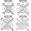 Silver Color Metal Fan, 30mm, 40mm, 60mm, 80mm - view 3