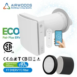 Single Hole Erv Ventilator, Wall, 220-240V