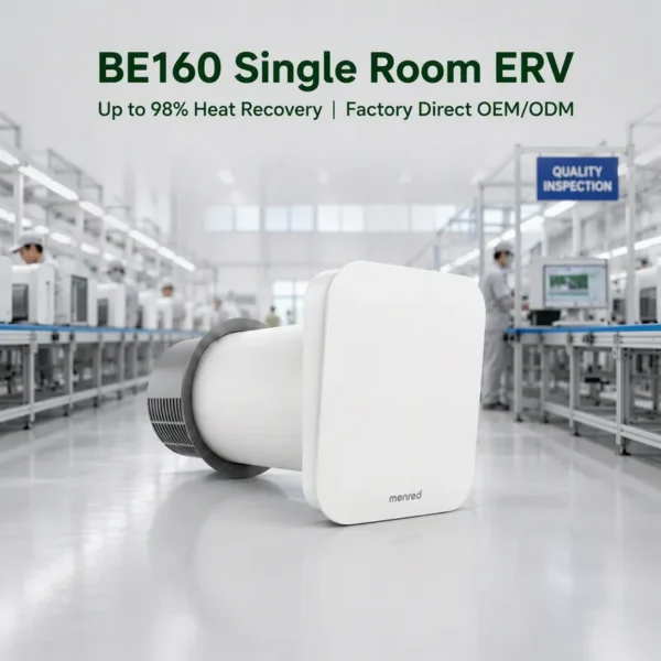 Single Room Hrv Ventilator, Wall, 110V-240V-50-60Hz