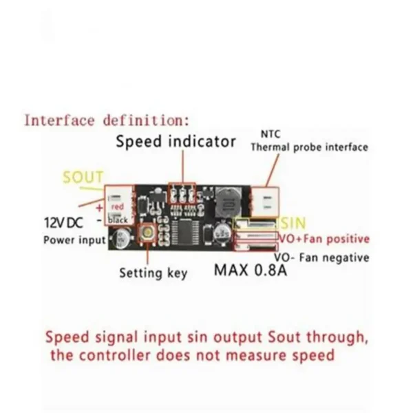 Single Wire Fan, 12V, 0.8A, PWM, 2-3 - view 6