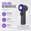 Size Turbine Handheld Fan, USB, Brushless