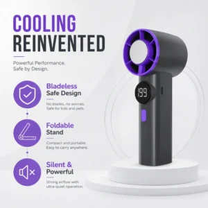 Size Turbine Handheld Fan, USB, Brushless