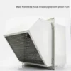 Slanted Industrial Exhaust Fan, Steel, FRP, Axial, Wall - view 2