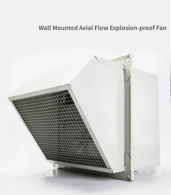 Slanted Industrial Exhaust Fan, Steel, FRP, Axial, Wall - view 2