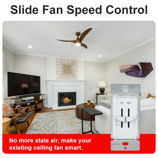 Slide Fan, 120VAC, Plastic, YLFC700-D3 - view 4