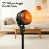 Smart Ptc Ceramic Heater, 1500 W, Plastic - view 2