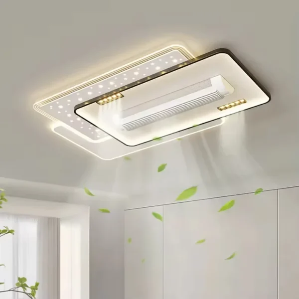Smart Retractable Square Fan, Ceiling, Iron - view 2