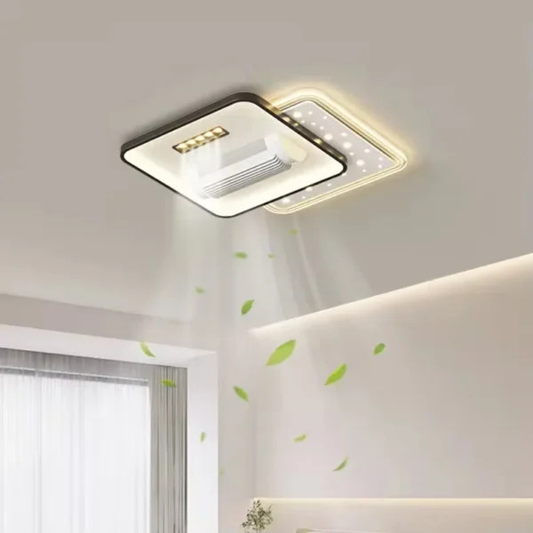 Smart Retractable Square Fan, Ceiling, Iron - view 4