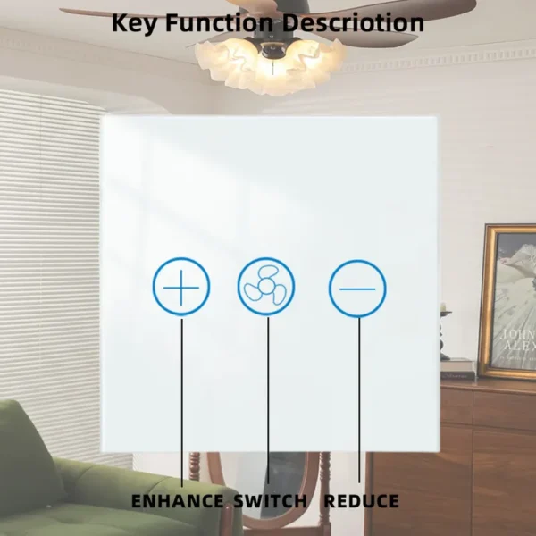 Smart Touch Glass Panel, Wall, ABS - view 3