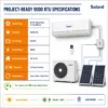Solar Air Conditioner, 9000, BTU, Inverter, Wall - view 5