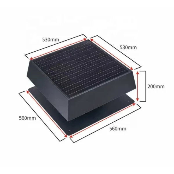 Solar Attic Fan, IP68, Waterproof - view 2