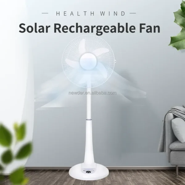 Solar Electric Floor Fan, LED, 35W, Plastic - view 5