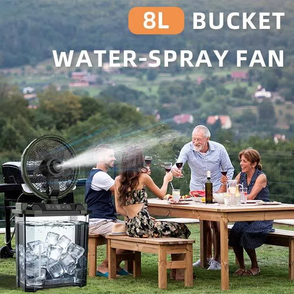 Solar Fan, 8", Portable, LED - view 3