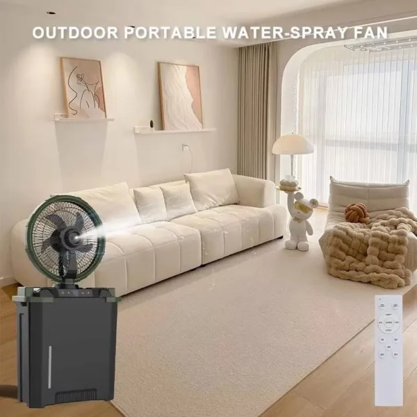 Solar Fan, 8", Portable, LED - view 4