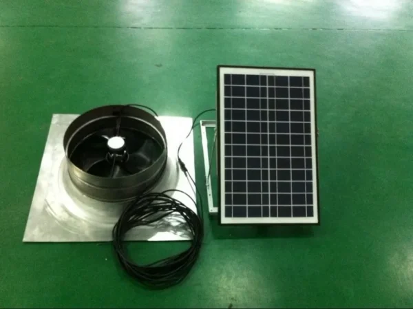 Solar Gable Fan, 20W, Wall, 1649, CFM - view 2