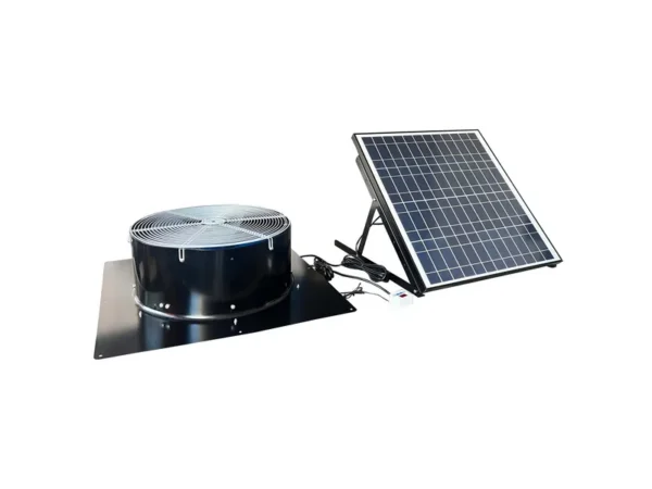 Solar Gable Fan, 60W, Axial, Roof, Brushless - view 2