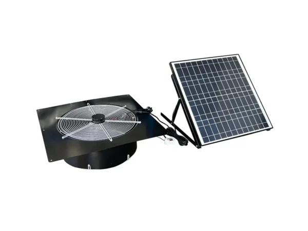Solar Gable Fan, 60W, Axial, Roof, Brushless - view 3