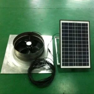 Solar Gable Fan, Wall, 10W, Brushless, Aluminum