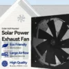 Solar Gable Vent Fan, 60W, Steel, Aluminum - view 2