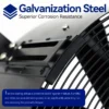 Solar Gable Vent Fan, 60W, Steel, Aluminum - view 3