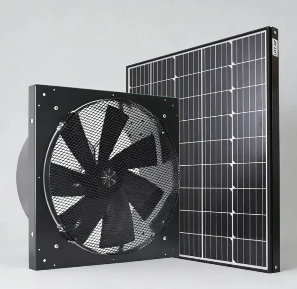 Solar Powered Axial Fan, 14'', Wall