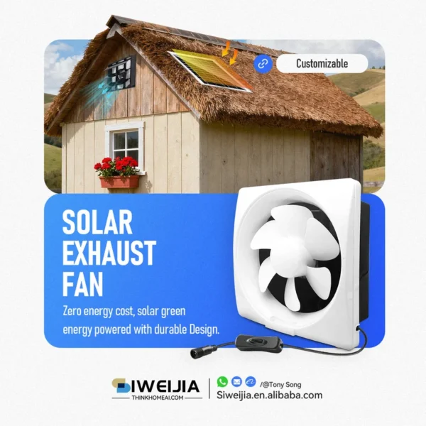 Solar Powered Exhaust Fan, 12V, BLDC, DIY - view 3