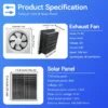 Solar Powered Exhaust Fan, 12V, BLDC, DIY - view 6