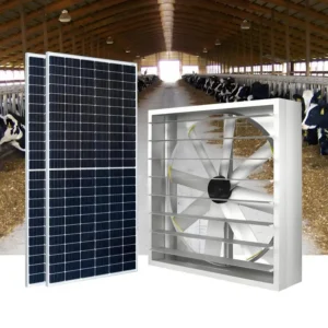Solar Powered Exhaust Fan, DC36V, 48 in, Wall Fan, 10m