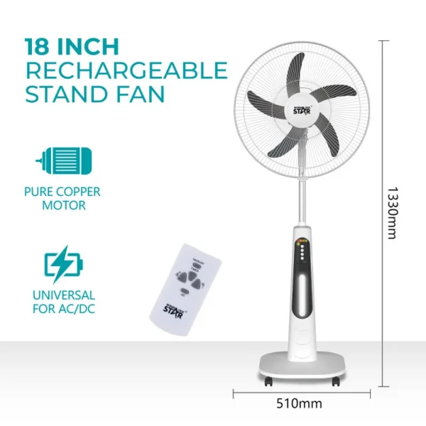 Solar Stand Fan, WINNING, STAR, ST-4208 - view 3