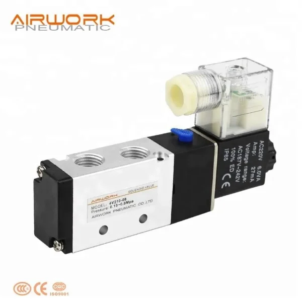 Solenoid Valve, 24VDC, AIRTAC, Aluminum, 4V210-08 - view 2