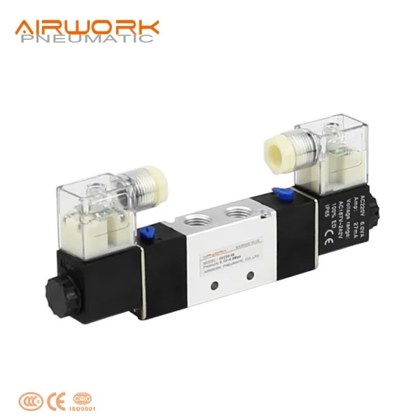 Solenoid Valve, 24VDC, AIRTAC, Aluminum, 4V210-08 - view 3