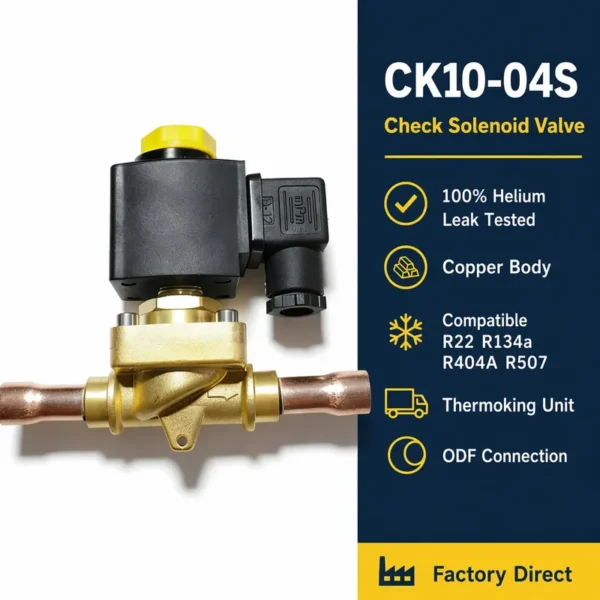 Solenoid Valve, CK10-04S, 100%, R22, R134a