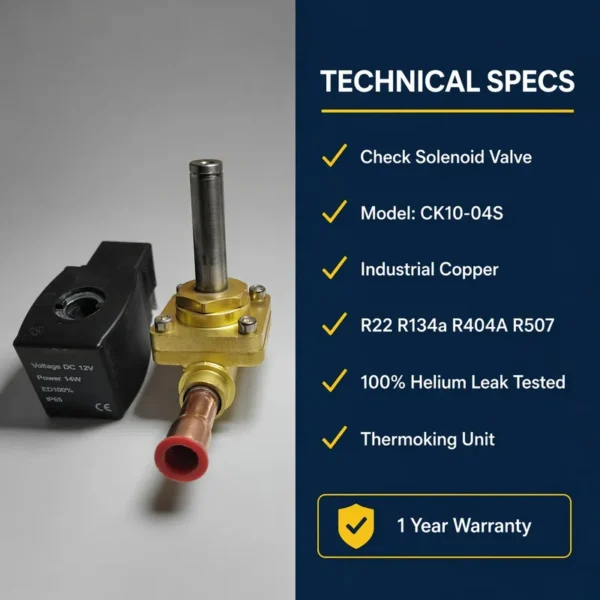 Solenoid Valve, CK10-04S, 100%, R22, R134a - view 3